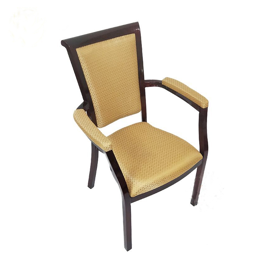 Commercial Restaurant Armchairs Aluminum Dining Arm Chair - Image 4