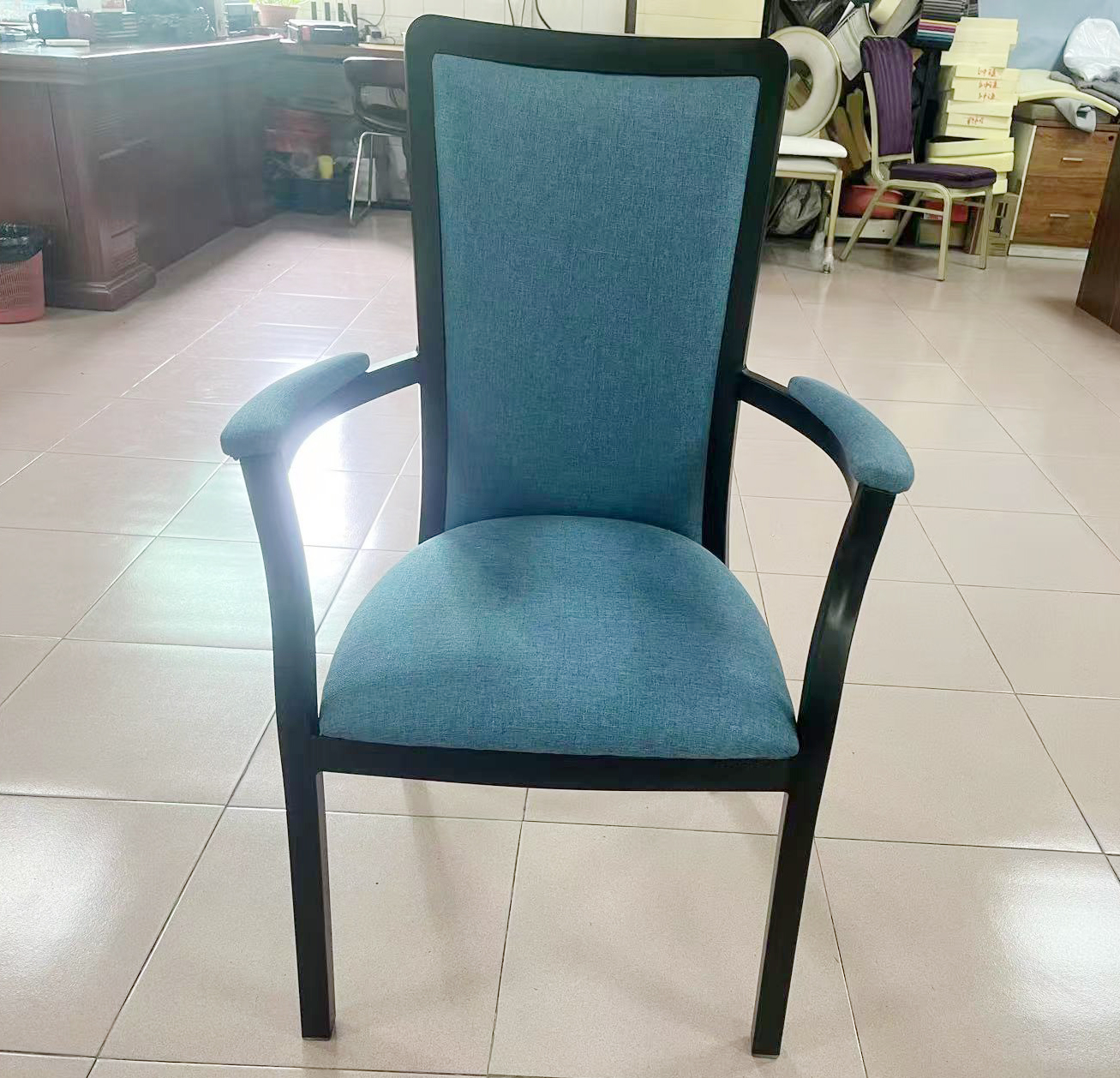 Commercial Restaurant Armchairs Aluminum Dining Arm Chair - Image 3