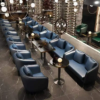 Country Club Seat Bar Booth Seating Bar Chair Leather Double Sofa