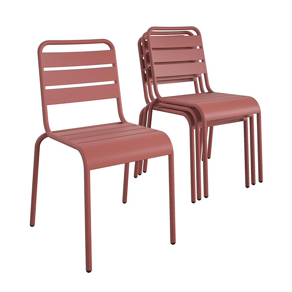 Heavy Duty custom color Outdoor Metal Café Chairs