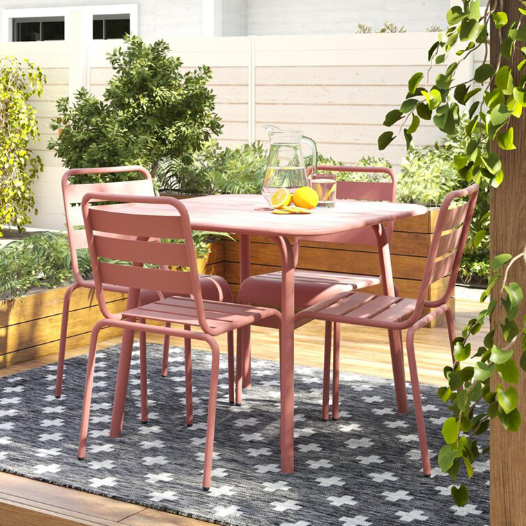 Heavy Duty custom color Outdoor Metal Café Chairs