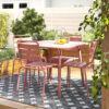 Heavy Duty custom color Outdoor Metal Café Chairs