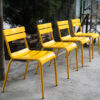 Heavy Duty Yellow Outdoor Metal Café Chairs