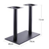black steel table base