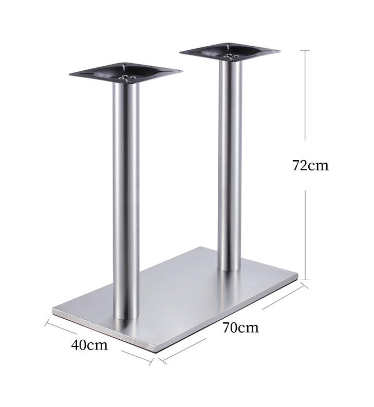 rectangular stainless steel table base