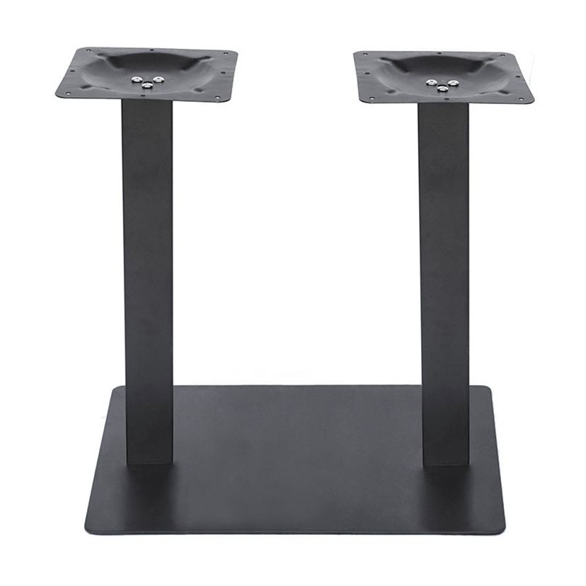 restaurant Steel cafe rectangular double column black dining table leg table base