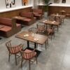 Wholesale Customizable Solid Wood Laminated MDF Restaurant Dining Tables