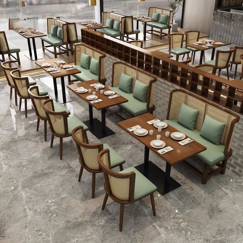 Wholesale Customizable Solid Wood Laminated MDF Restaurant Dining Tables