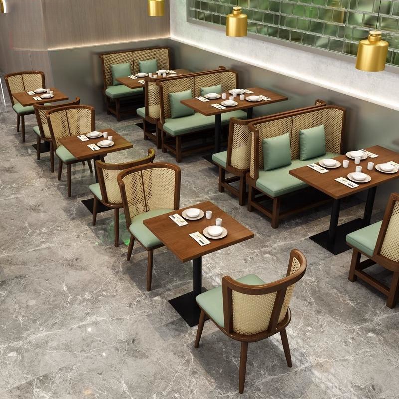 Wholesale Customizable Solid Wood Laminated MDF Restaurant Dining Tables