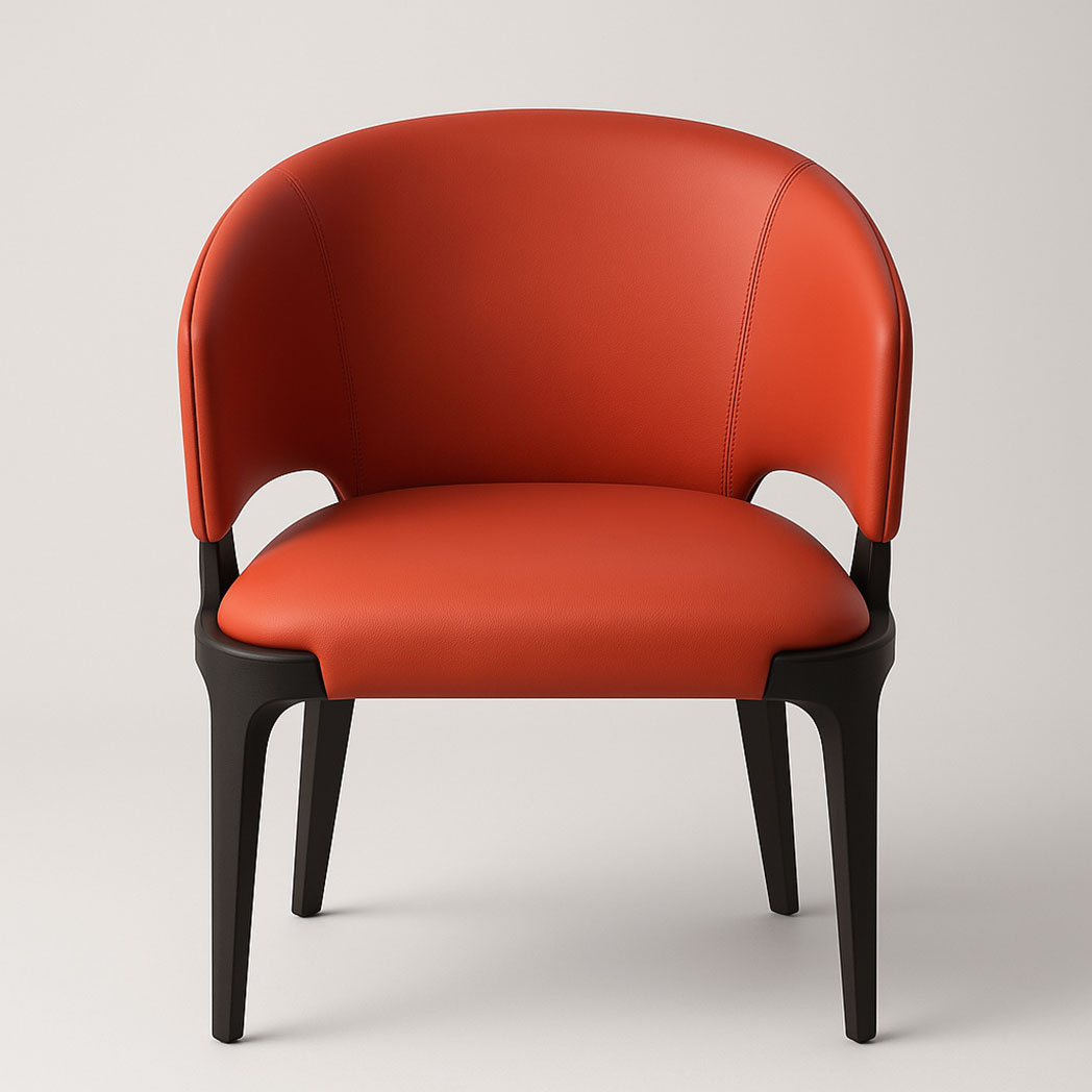Aurelia Series – Upholstered Metal Dining Chair with Curved Back for Upscale Restaurant Seating - Image 5
