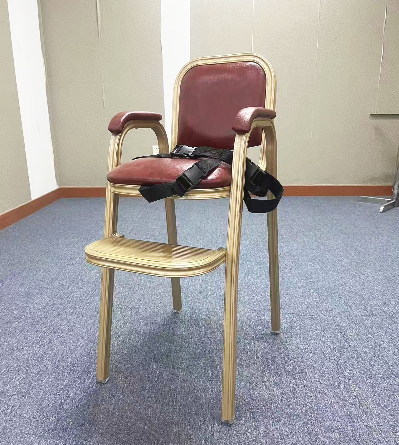 Hotel Children’s Dining Chair with Safety Belt – Stackable Banquet High Chair with PU Leather Cushion - Image 3