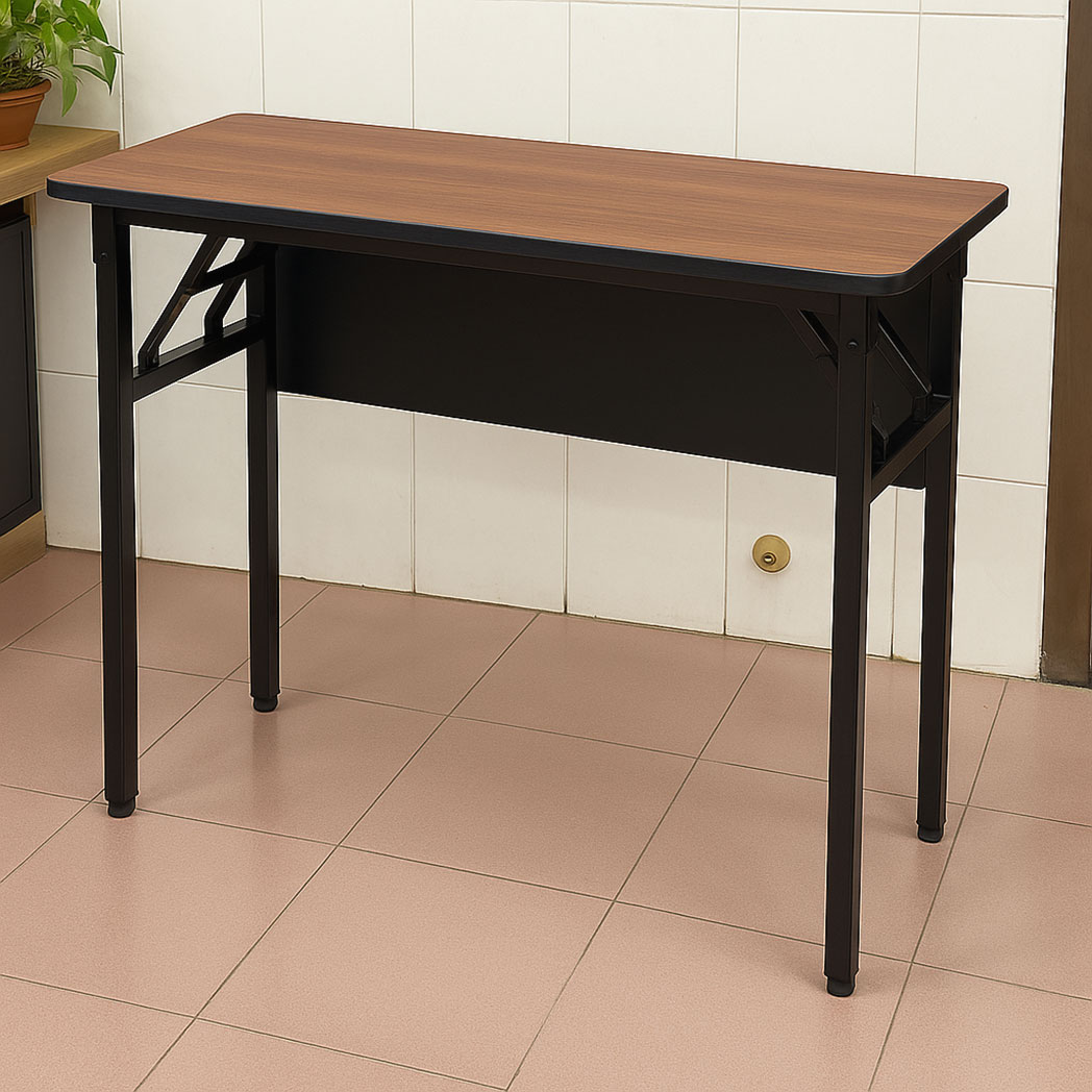 IBM Training Table with Foldable Modesty Panel – Rectangular Conference Desk with Metal Legs & Wood Laminate Top - Image 3