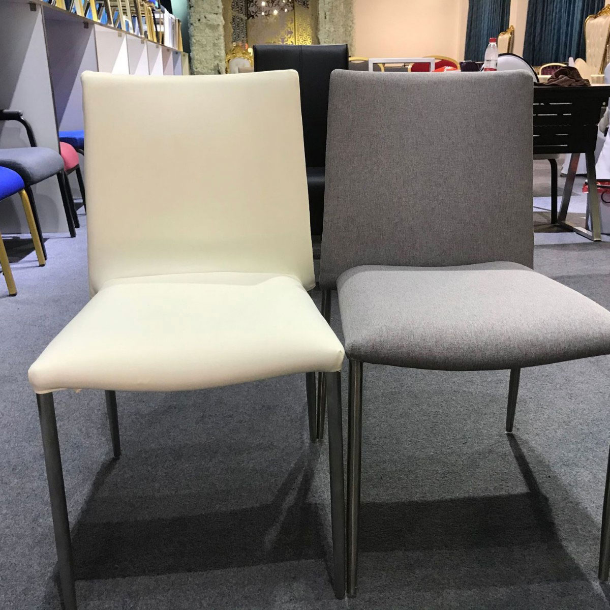 Vero Series Armless Steel Banquet Chair – Upholstered Stackable Seating for Hotel & Event Use - Image 4