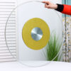 Gold Base Glass Lazy Susan Turntable with Silent Bearing – 12mm Tempered Glass for Banquet Table Use