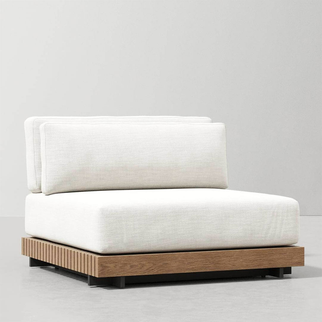 Luxury Outdoor Teak Sofa Set – 8-Seater Weatherproof Patio Sectional with Solid Wood Frame - Image 3