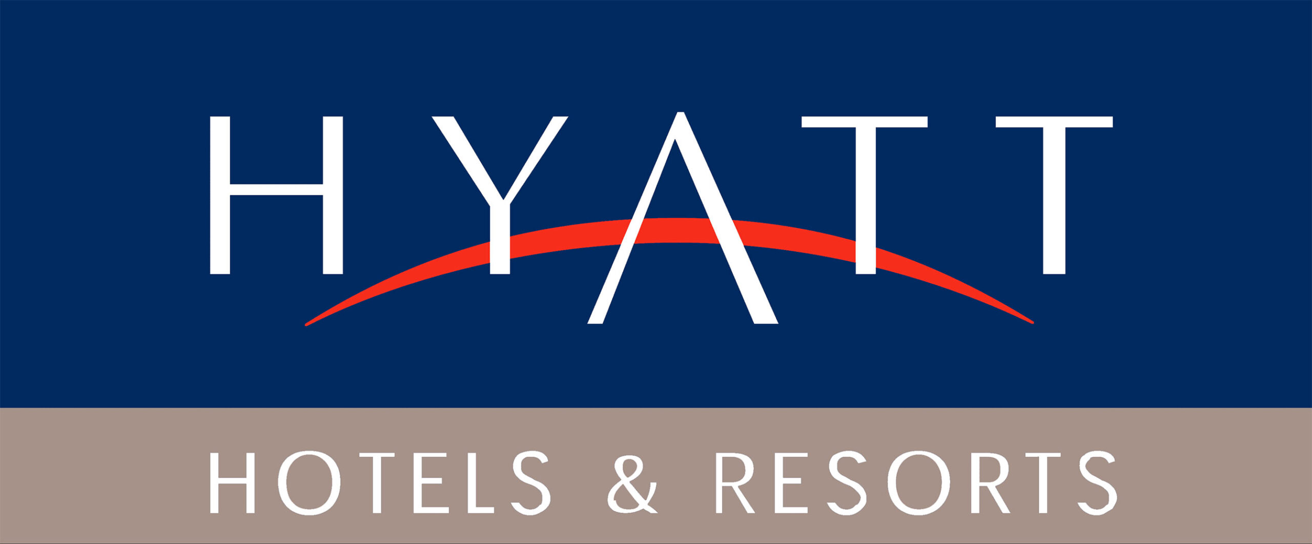 Hyatt Hotels Corporation logo in blue with arc design above the letter "A"