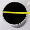 Top view of hotel waste bin showing diameter measurement with stainless steel ring