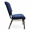 stackable church chair side view upholstered seat metal frame