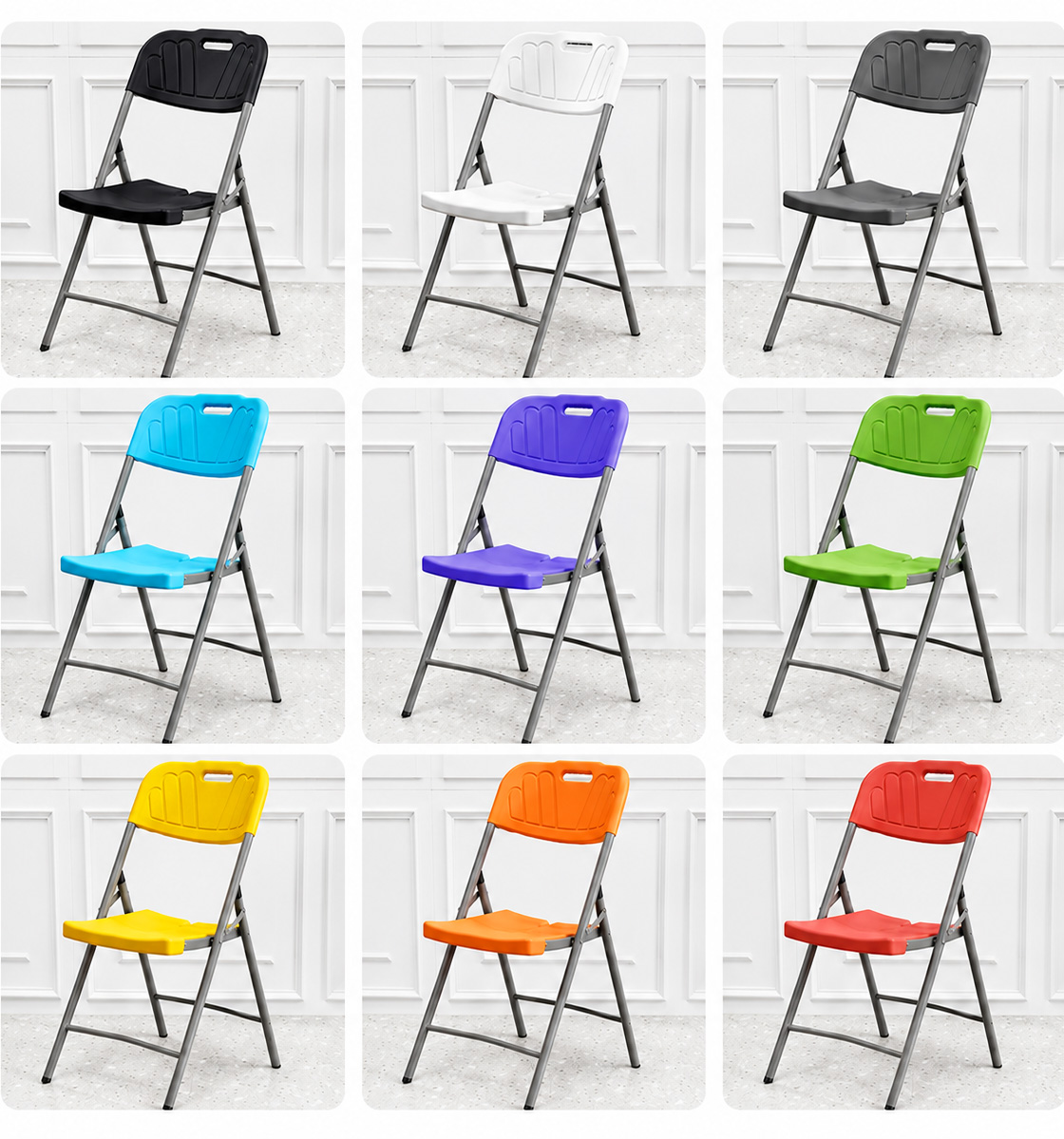 Plastic Folding Chair Color Options
