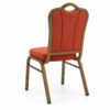 Crown Back upholstered banquet chair rear three-quarter view